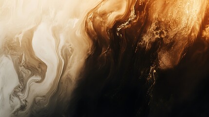 Poster - Abstract Brown and Beige Swirls: A Textured Masterpiece