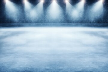 Poster - Illuminated ice rink winter sports venue digital background cinematic atmosphere aesthetic view tranquil concept