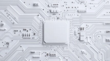 Poster - Innovative technology circuit board design digital space graphic visuals modern environment aerial view abstract concept