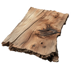 Poster - Piece of natural wood displayed on a black background for artistic and design purposes on white background , cut out.