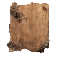 Poster - Piece of natural wood placed on a solid black background for artistic composition and design purposes on white background , cut out.