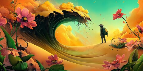 Wall Mural - Collection of Surreal Art Depicting Seasonal Themes