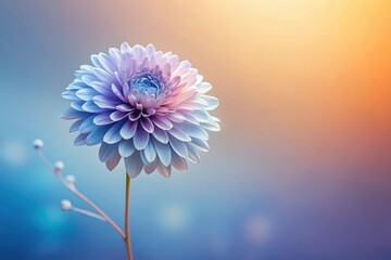 Wall Mural - A Single Pastel Bloom Against a Soft, Dreamlike Background, Evoking Serenity and Tranquility in Nature