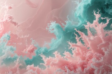 Wall Mural - Dreamy Ethereal Blush and Aquamarine Gradient Background Texture for Stunning Design