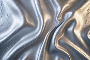 Poster - Luxury Silver Gradient Abstract Mural with Textured Metallic Finish Showcasing Innovation
