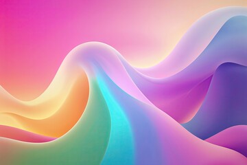 Wall Mural - Elegant Minimalistic Design with Vibrant Gradient Tones and Smooth Hazy Filters