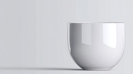 Aufkleber - Minimalist White Cup Against Light Background for Modern Design