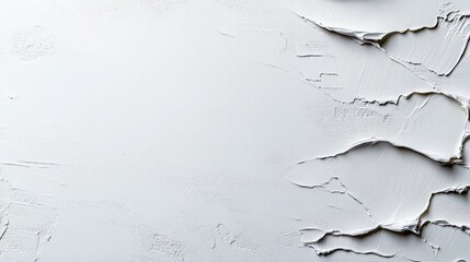 Poster - Abstract Texture of White Paint with Scratched Surface Design
