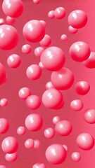 Poster - Pink Bubbles Floating in a Dreamy Space