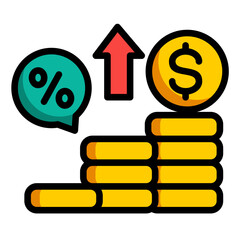 Sticker - Interest Rates Icon