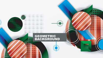 Aufkleber - Abstract design with layered geometric shapes