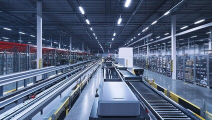 Poster - Advanced analytics and automation feature in a modernized retail warehouse.