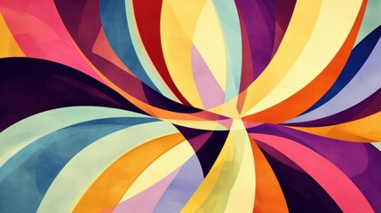 Poster - Vibrant Abstract Swirls in Bold Colors Creating Dynamic Energy