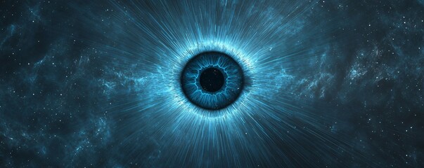 Poster - Eye of the universe observing cosmic energy in nebula clouds