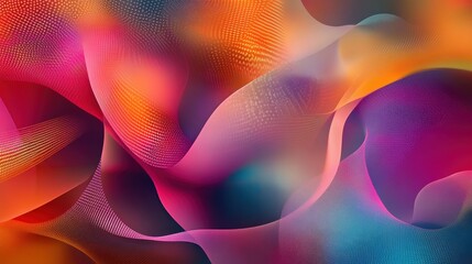 Poster - Colorful Abstract Art with Smooth Waves and Dynamic Shapes