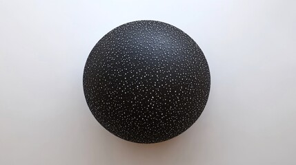Aufkleber - Black textured sphere with white dots on white background