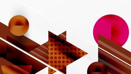 Aufkleber - Sleek abstract background - layered triangles with vibrant gradient tones. Semi-transparent shapes add depth and contemporary aesthetic
