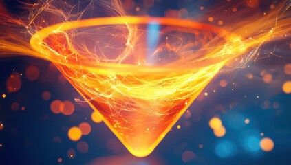 Poster - Real-time sales optimization process glowing with structured strategic elements.