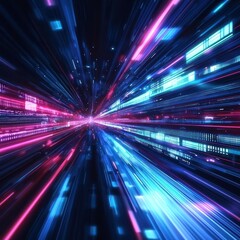 Poster - futuristic cityscape connected by glowing ai nodes highlights advanced technology.