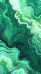 Poster - Abstract Green Agate Texture with Swirling Layers and Elegant Veins for Modern Design
