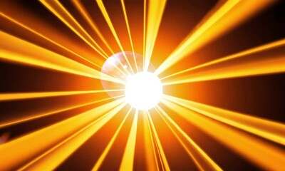 Wall Mural - radiance: a mesmerizing abstract background image showcasing a burst of golden light beams emanating