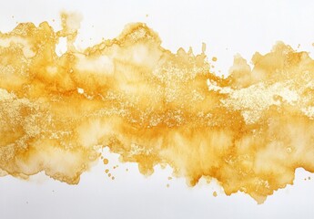 Wall Mural - Golden watercolor wash abstract banner design