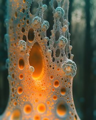 Poster - Microscopic World of Bubbles and Light Abstract Organic Texture with Intricate Details