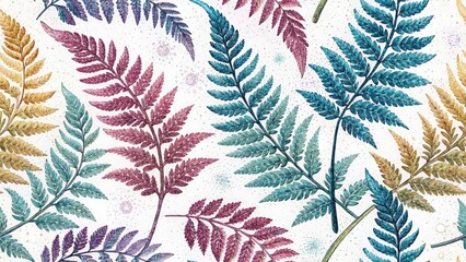  Gradient Color Glittery Plant Landscape Photography, Sparkling Floral Wallpaper, Shimmering Botanical Background