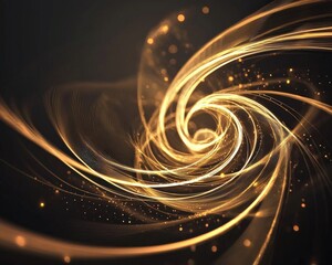 Poster - Abstract flowing energy lines creating a glowing spiral pattern