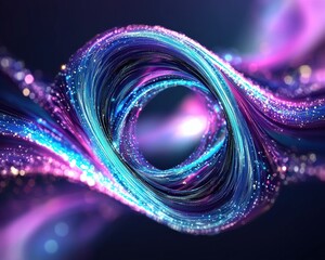 Poster - Abstract flowing energy lines creating a glowing spiral pattern