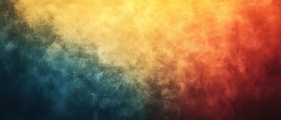 Poster - Abstract Texture with Gradient of Blue Yellow and Red Colors for Backdrop or Wallpaper