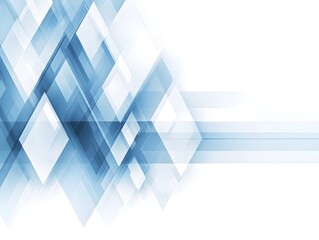 Poster - Abstract Background with Geometric Shapes in Cool Blue and White Tones Modern Design