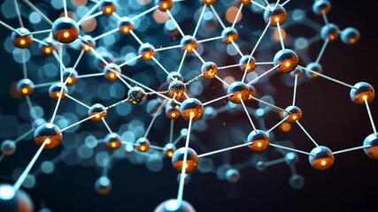 Poster - Intricate Molecular Structure: A 3D Rendering of Interconnected Atoms