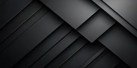 Aufkleber - 3d black diamond pattern abstract wallpaper on dark background, Digital black textured graphics poster background