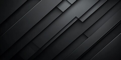 Aufkleber - 3d black diamond pattern abstract wallpaper on dark background, Digital black textured graphics poster background