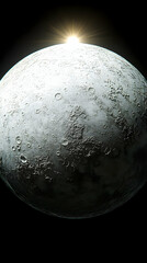 sunlit celestial body, space exploration