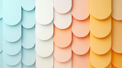 Poster - Colorful Abstract Wall Art with Geometric Shapes and Soft Pastel Tones in a Modern Design