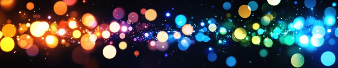 Poster - Peacock tail pattern glowing with vibrant energy and rainbow colors