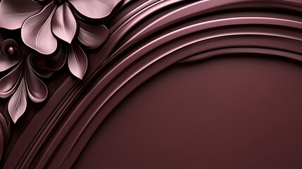 Wall Mural - Dark floral swirl design background