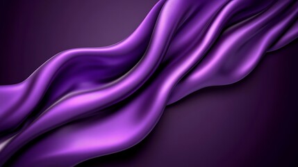 Wall Mural - Purple silk flowing, dark background, luxury