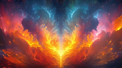 abstract cosmic glow radiance background. featuring cosmic glow radiance and bright colors. emphasiz