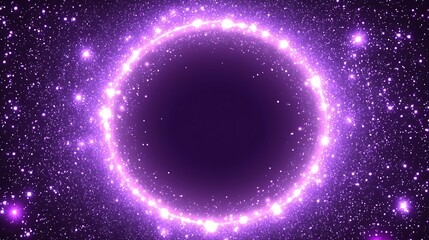 Canvas Print - Purple cosmic ring, space background