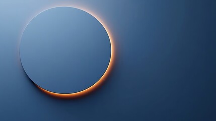 Wall Mural - Glowing circle, blue wall, background, design