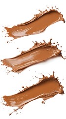 Poster - Decadent Chocolate Splash Collection on White Background for Food and Beverage Designs