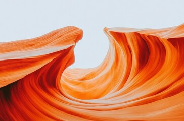 Wall Mural - beautiful rock formations in Antelope Canyon, Arizona. The orange and pink rocks create stunning patterns as they curve upwards towards the sky.