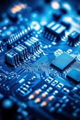 Poster - Close-up of a circuit board with electronic components