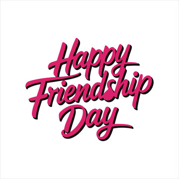 Friendship day typography greeting card creative idea with colorful background. Happy Friendship day vecto