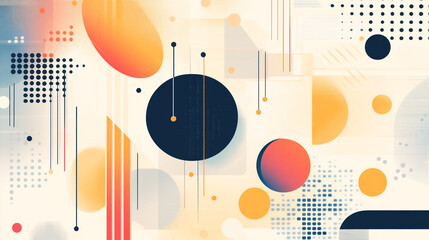 Fototapete - Abstract geometric pattern design with modern graphic, Dynamical colored forms and line on a background, Colorful geometric shapes creating a modern and abstract design.