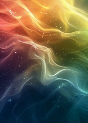 Poster - Abstract background of modern technological gradient waves in blue and pink tones, technology, modern, abstract, background, waves.