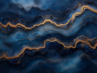 a mesmerizing abstract background featuring deep sapphire blue and rich navy tones, seamlessly blend